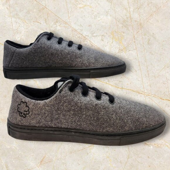 Baabuk Wool Sneakers Gray and Black Women's Size EU 39 US 8.5/9 EUC in Box - Picture 3 of 9